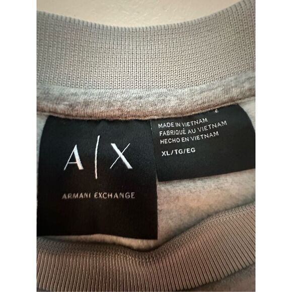 Armani Exchange Men's Gray Dream On Crew Neck Long Sleeve Sweatshirt Size XL - Picture 6 of 6
